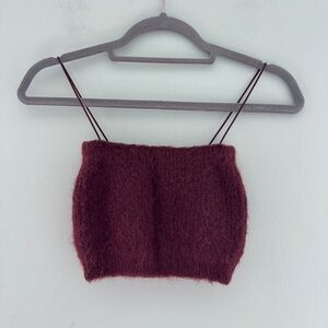 Zara Fuzzy Cropped Tank Top
